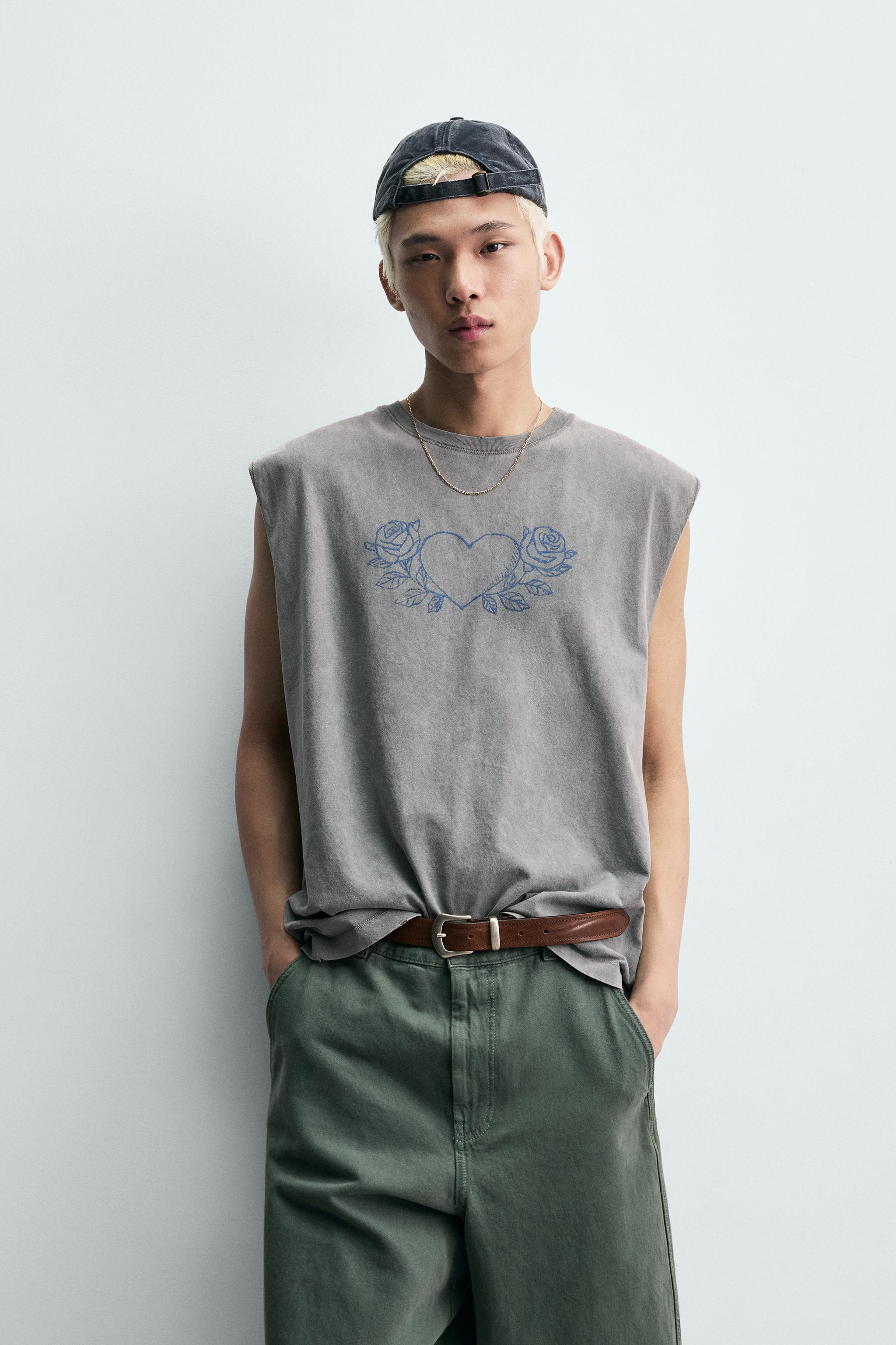 RELAXED FIT TANK TOP WITH PRINTS